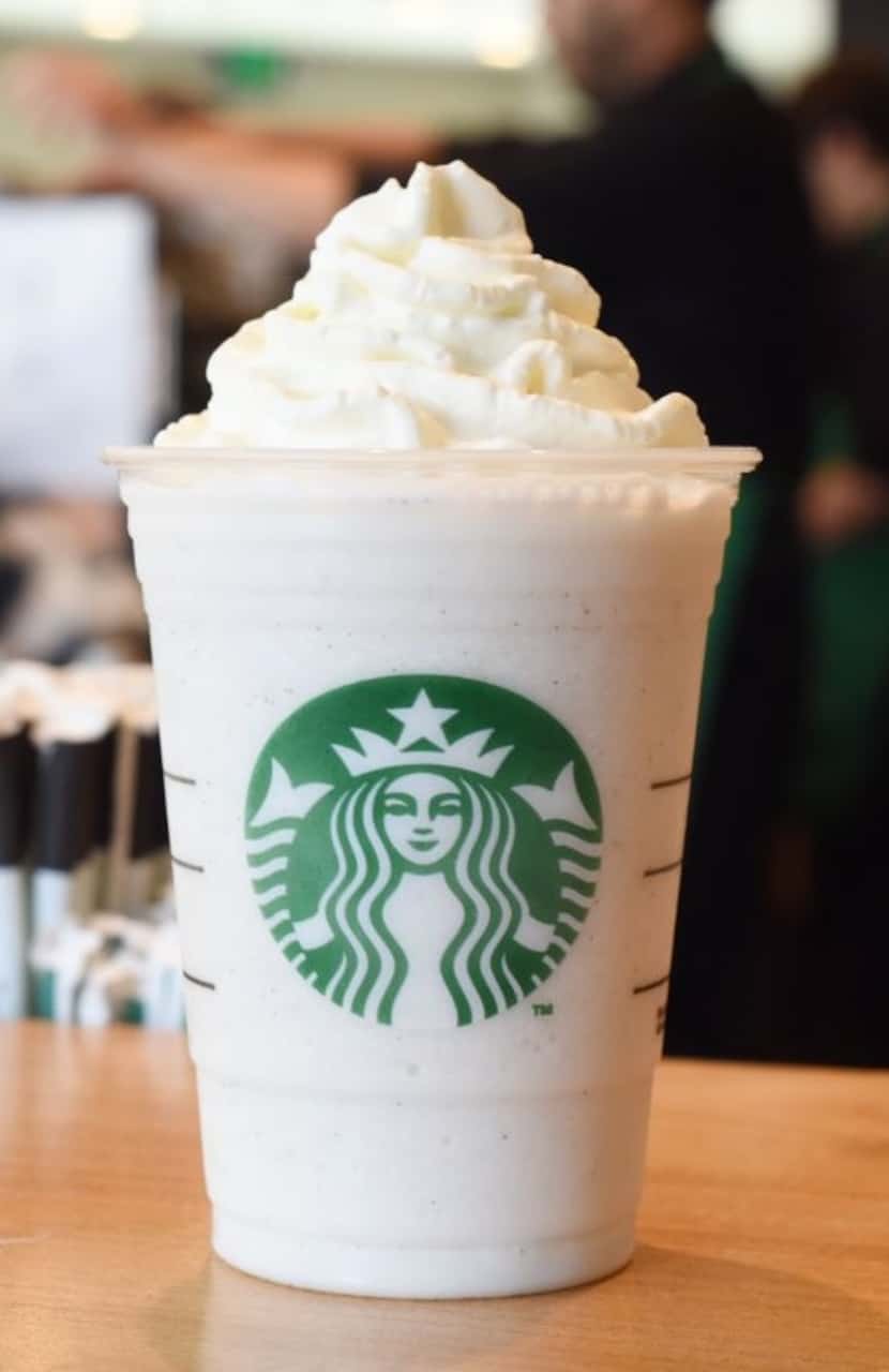 A blend of vanilla bean, hazelnut syrup, milk and ice, finished with whipped cream.