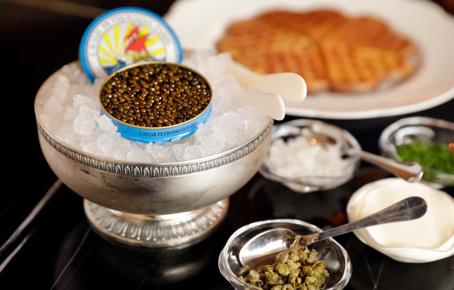 Petrossian Imperial Kaluga Caviar and waffle will be served at Bar Colette, a new bar in...