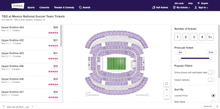 StubHub.com se sumó a la variedad de empresas digitales que ofrecen entradas para el partido...