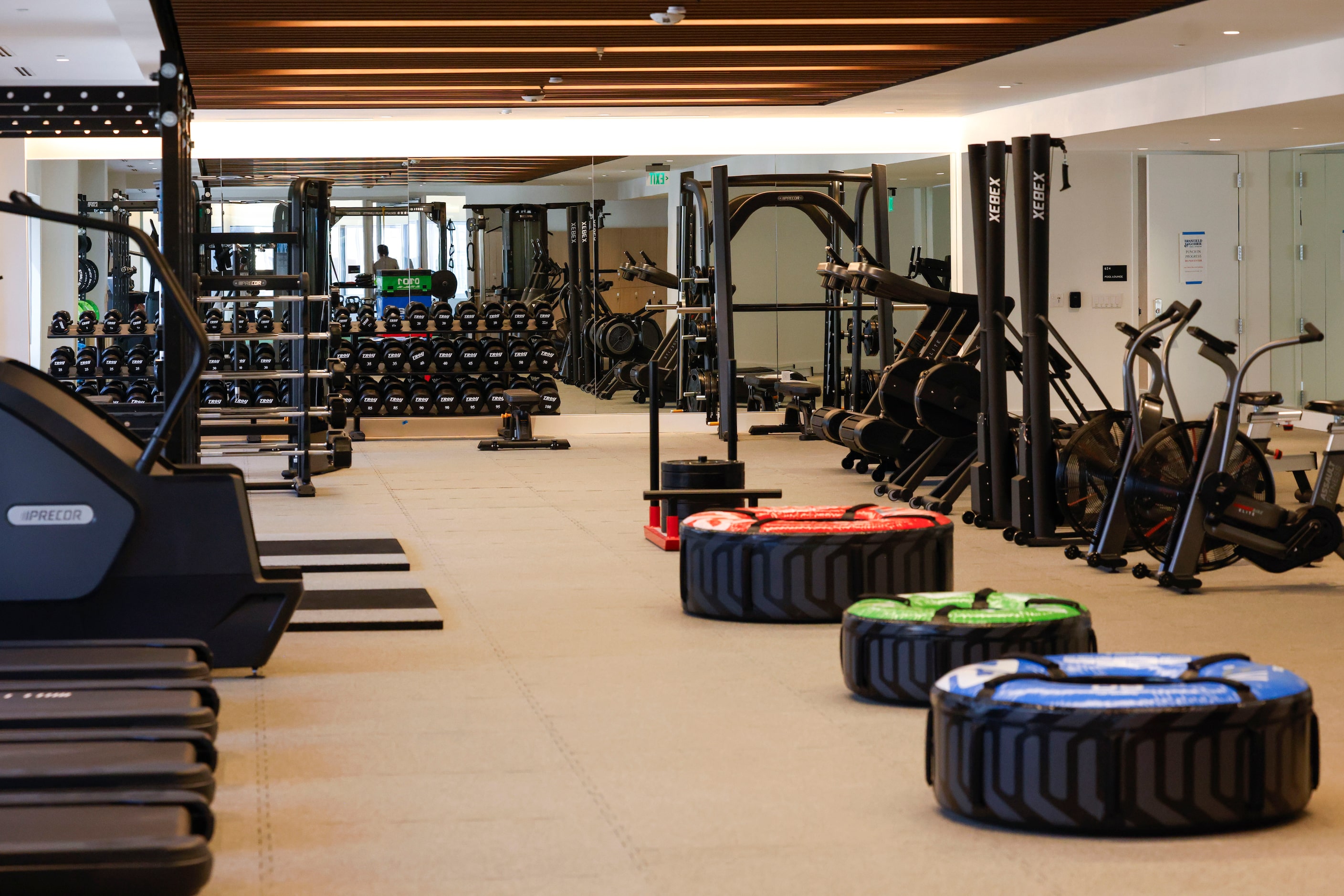 Gym facility at the Energy Plaza office tower which is being converted into apartments.