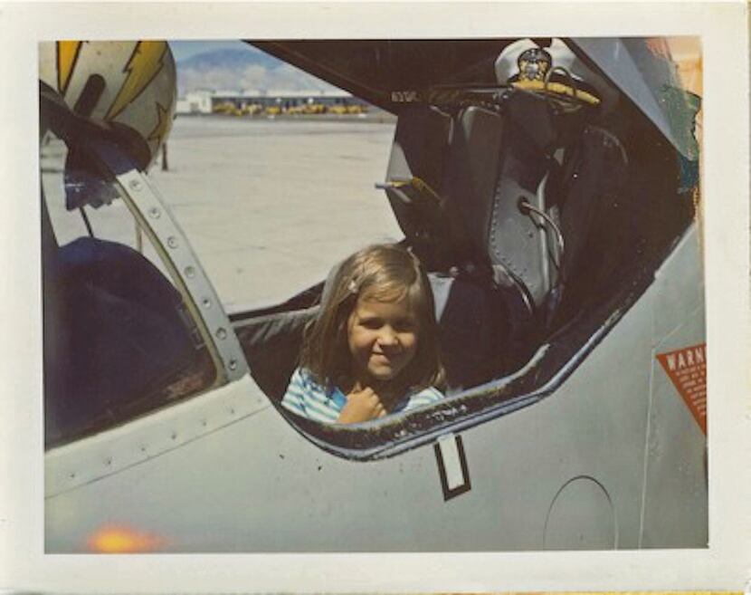 Author Karen Piper in the cockpit of an A-4 Skyhawk, circa 1971. From A Girl's Guide to...
