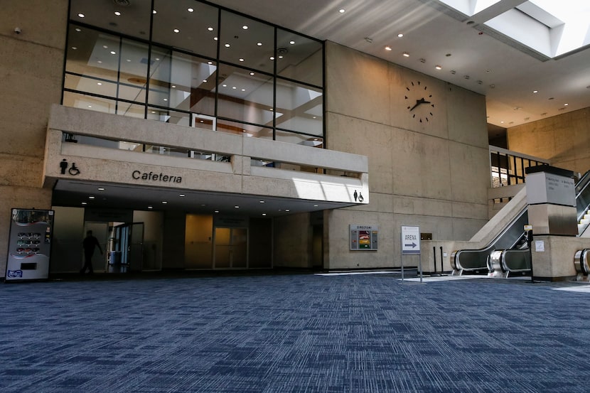 The A lobby at the Kay Bailey Hutchison Convention Center is part of the 1970 expansion....