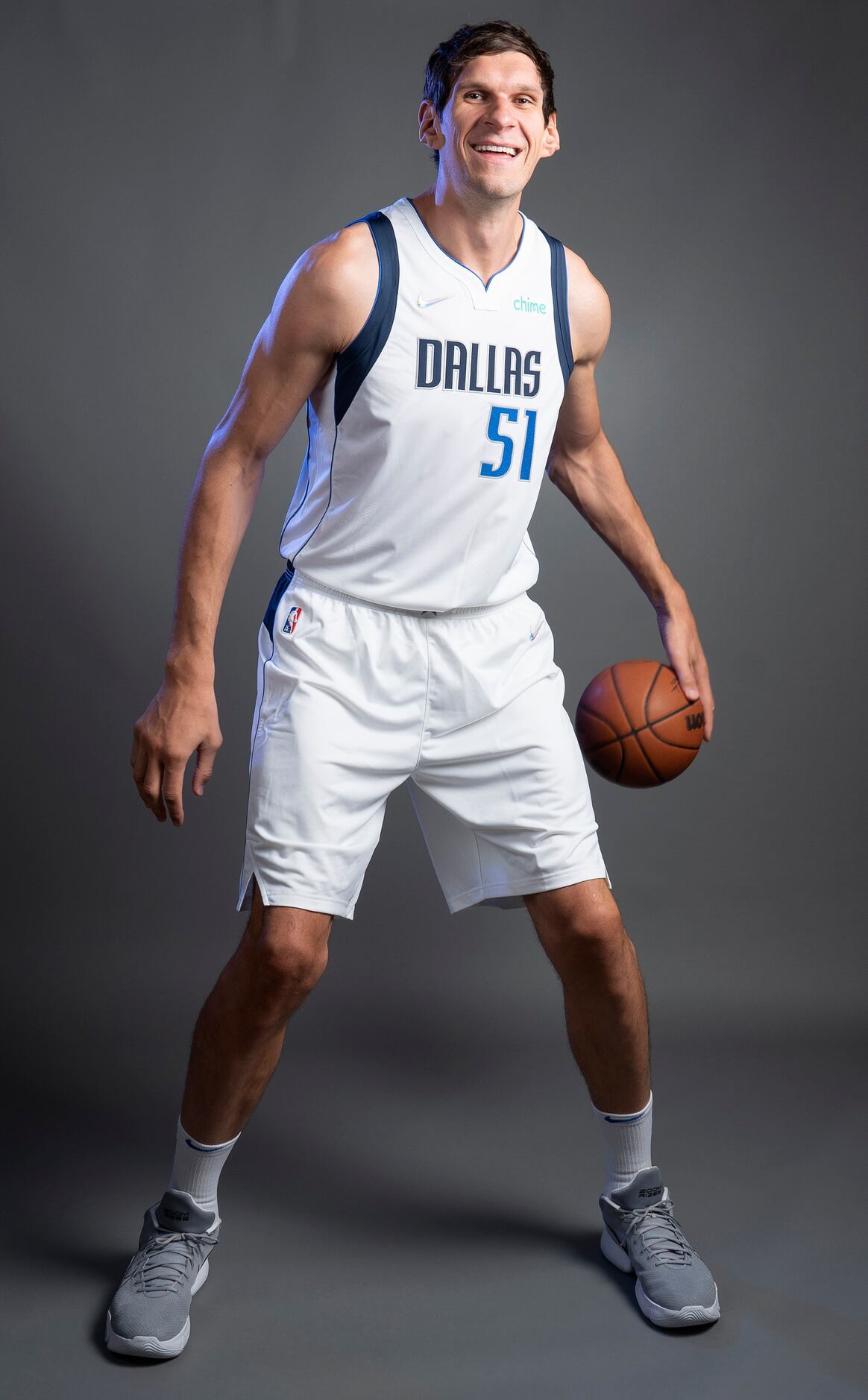 Dallas Mavericks guard Boban Marjanovic (51) poses during NBA