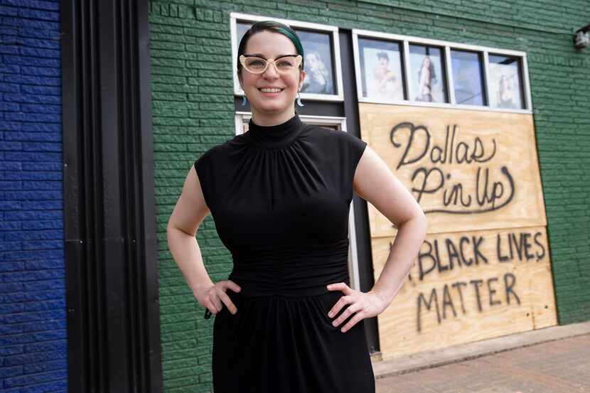 LaDonna Stein, proprietor of Dallas Pin Up, stands in front of her store, which houses 20...