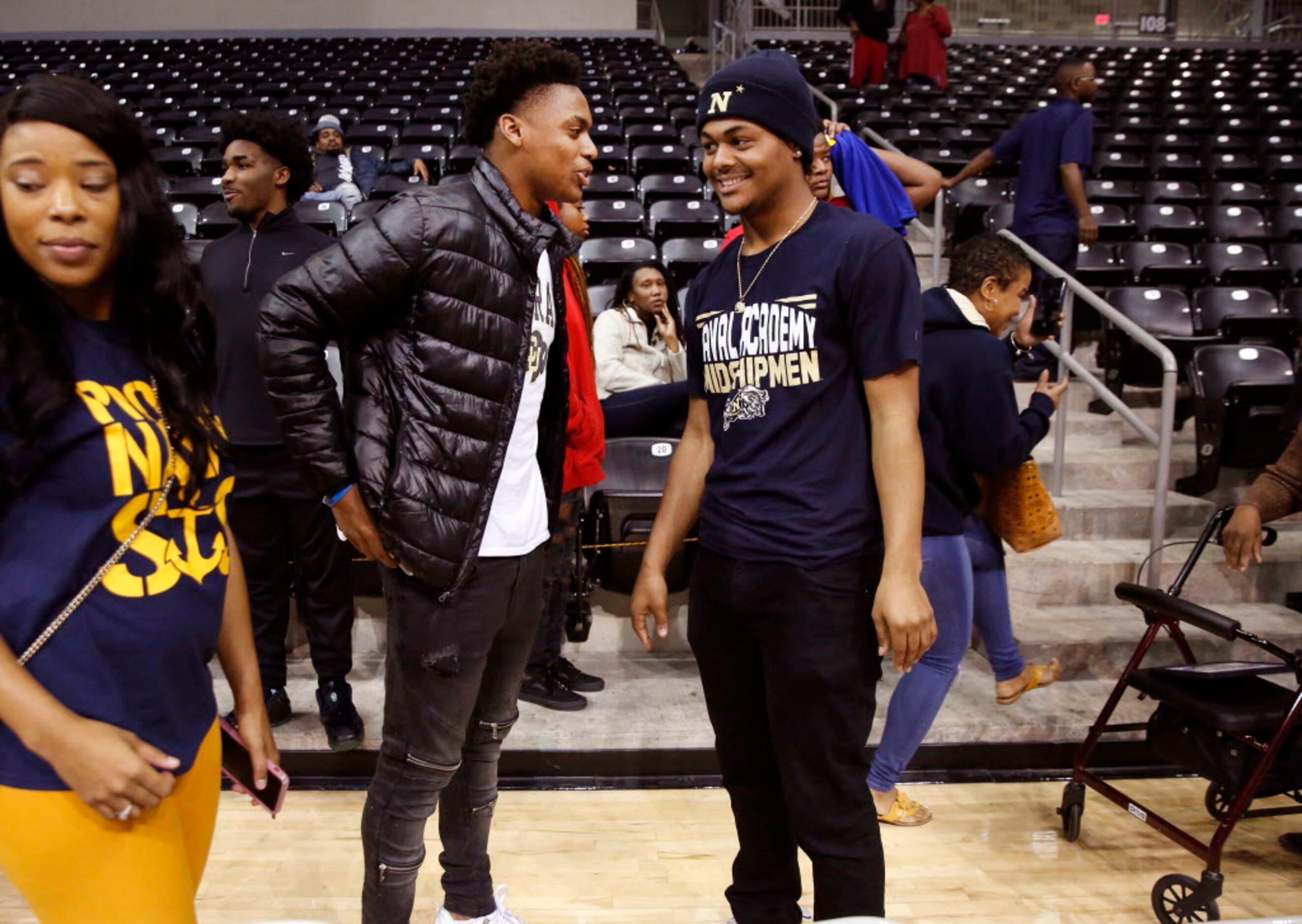 DeSoto wide receiver La'Vontae Shenault (left), who signed with the University of Colorado,...