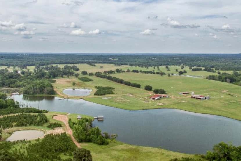 The 1,600-acre Five Creeks Ranch is southeast of Dallas near Athens.