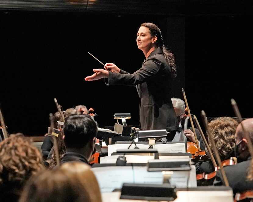 Chelsea Gallo conducts the Dallas Opera Orchestra in the Dallas Opera Hart Institute for...