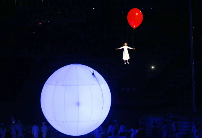 Artists perform during the opening ceremony of the 2014 Winter Olympics in Sochi, Russia.

