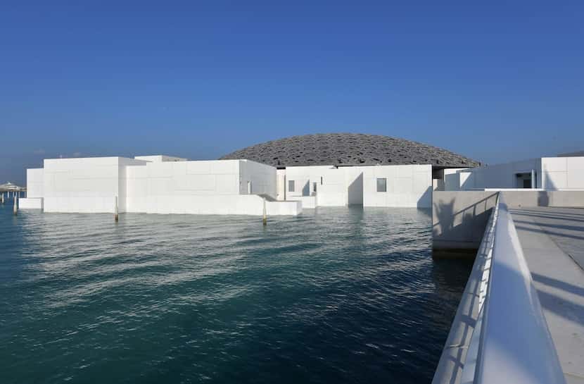 A general view shows part of the Louvre Abu Dhabi designed by French architect Jean Nouvel.