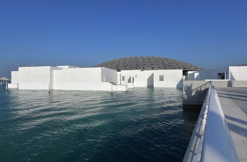 A general view shows part of the Louvre Abu Dhabi designed by French architect Jean Nouvel.