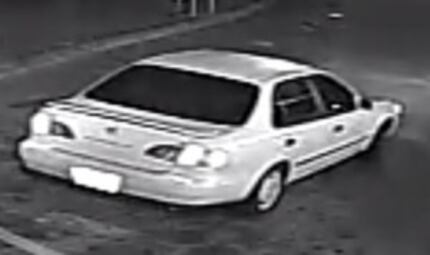  The robber fled in a white four-door sedan with a spoiler. His next stop may have been...
