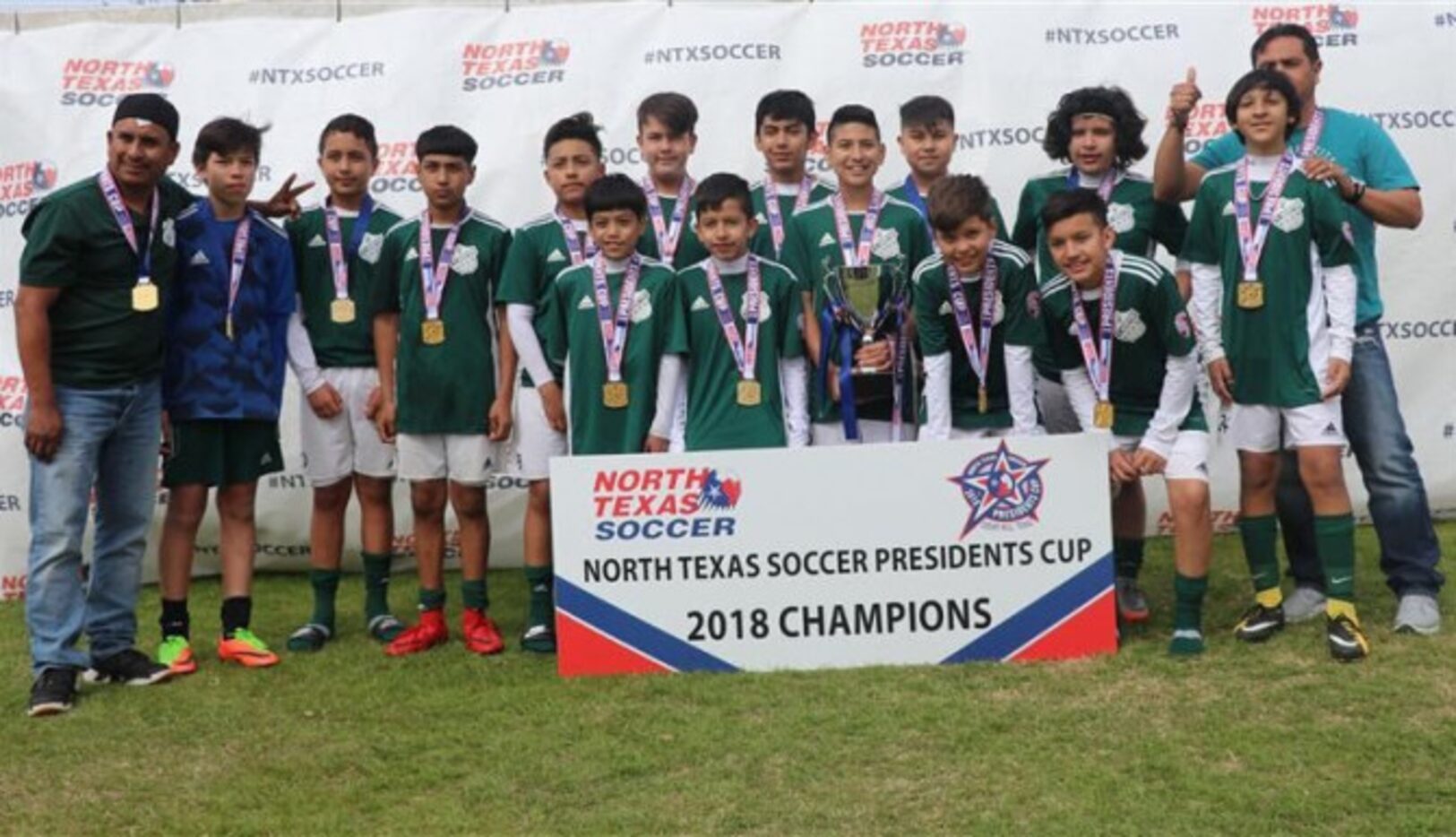 Los F.C. Warriors 05 ganaron la categoría varonil Sub-13 de la 2018 North Texas Soccer...