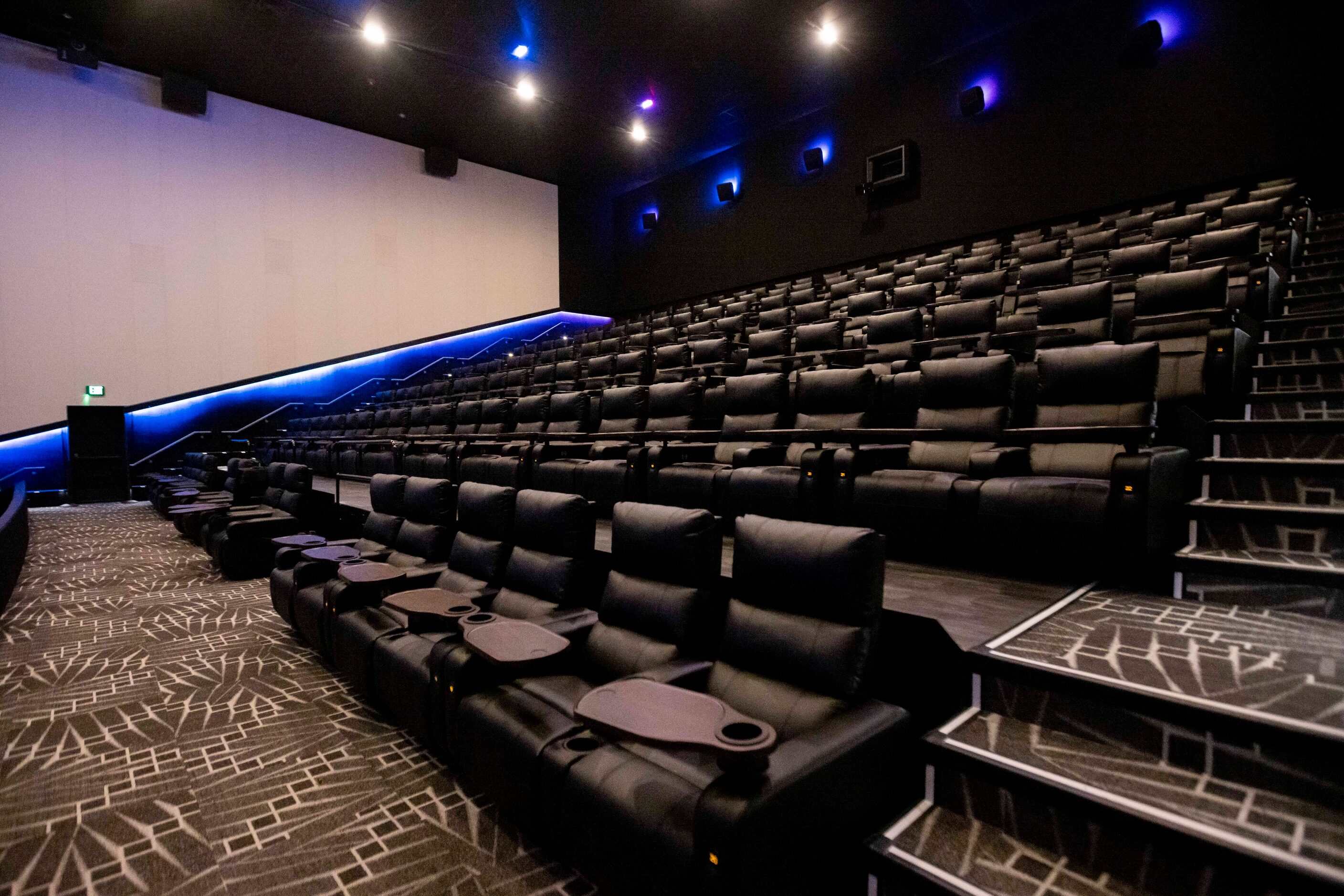 Heated and reclinable seats in auditorium 1 at B&B Theatres, a new entertainment facility...