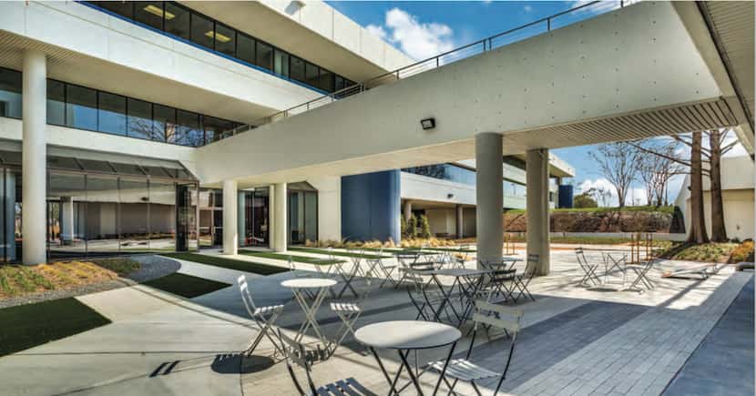 Renovations to the Las Colinas buildings included a new conference center, lounge areas and...