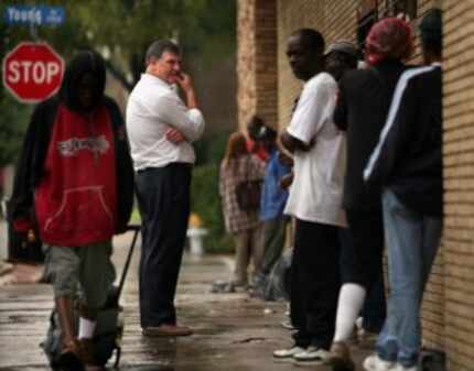  In 2007, when this photo was taken, Mike Rawlings was appointed Dallas' homeless czar and...
