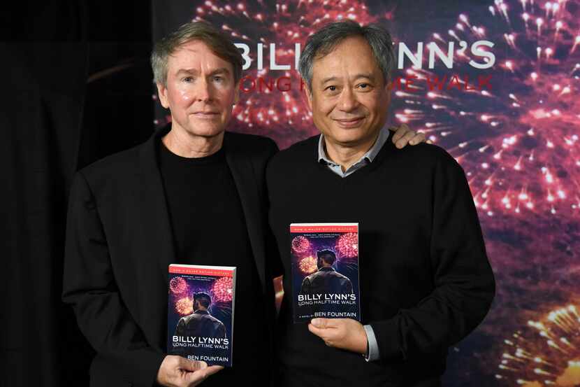 Author Ben Fountain and director Ang Lee attend the "Billy Lynn's Long Halftime Walk" photo...