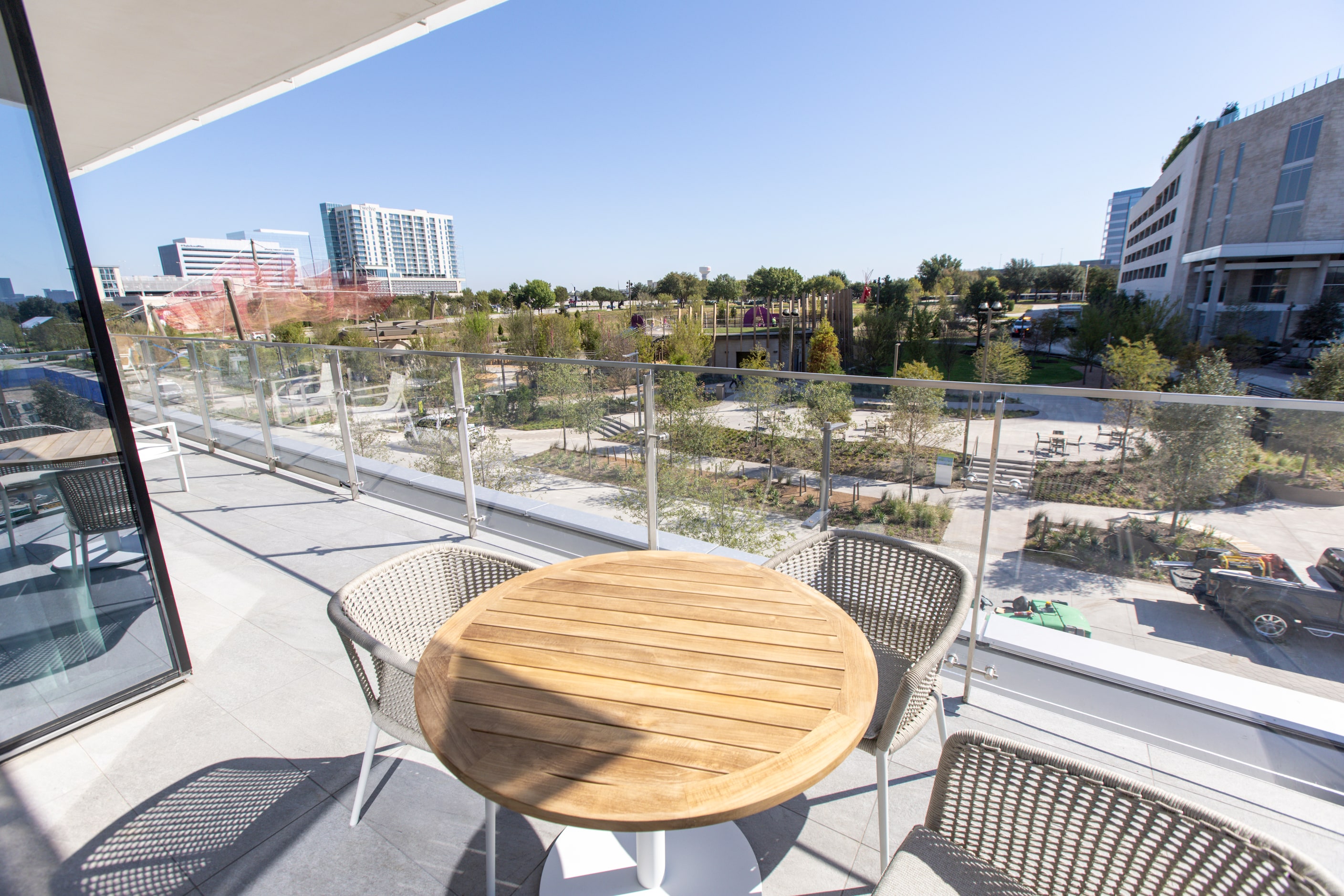 All Reserve Suites overlook the newly added Kaleidoscope Park.