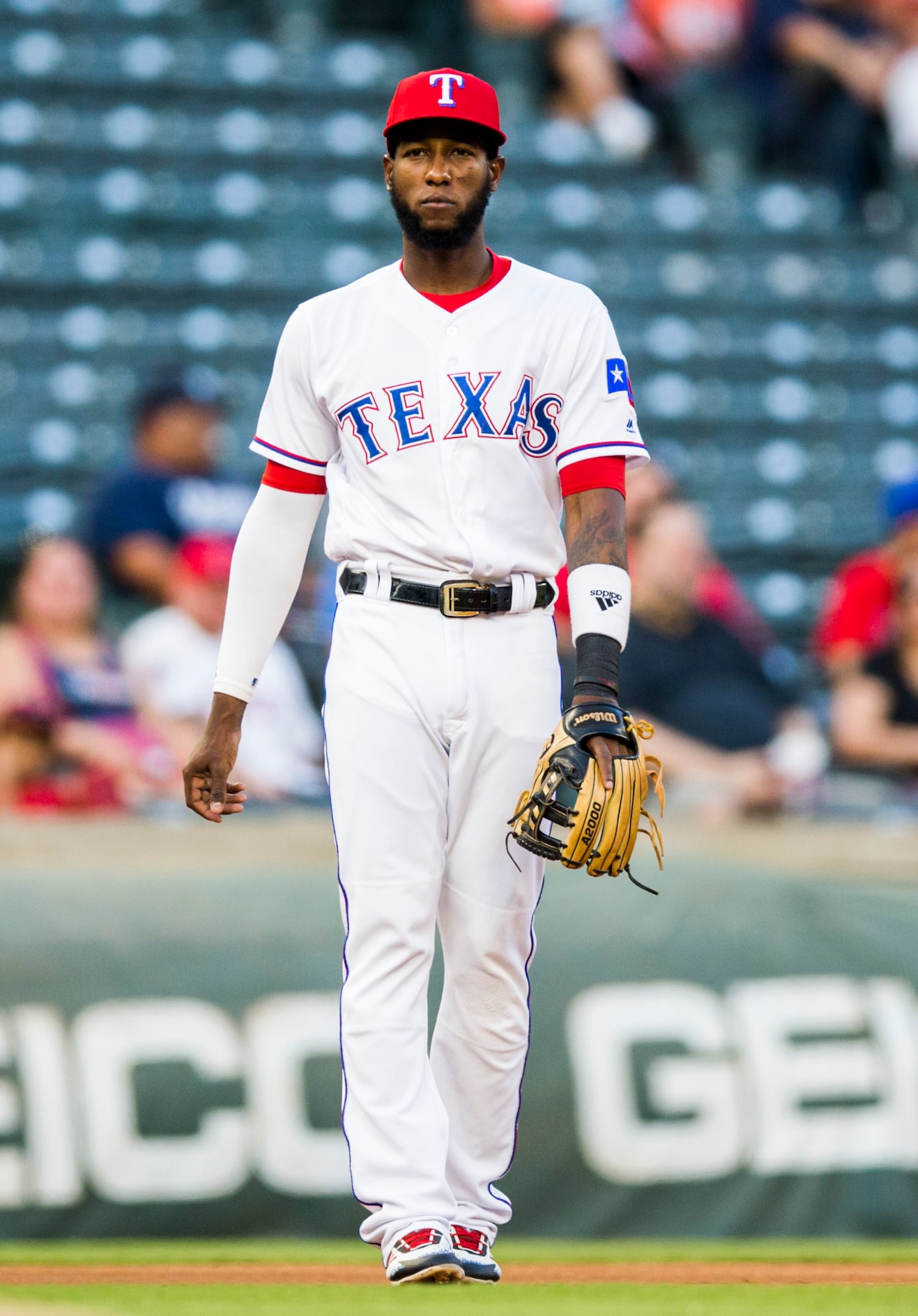 Rangers shortstop Jurickson Profar in the 2018 home whites.