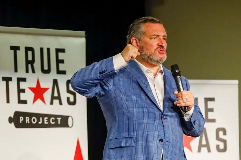 U.S. Sen. Ted Cruz speaks during a True Texas Project meeting at the Grapevine Convention...
