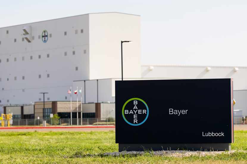 A sign outside of a Bayer building on Friday, June 11, 2021, in Lubbock. (Juan Figueroa/The...