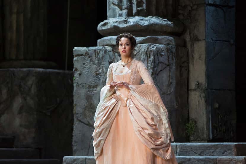 This 2017 photo provided by the Metropolitan Opera shows Nadine Sierra as Ilia in Mozart's ...