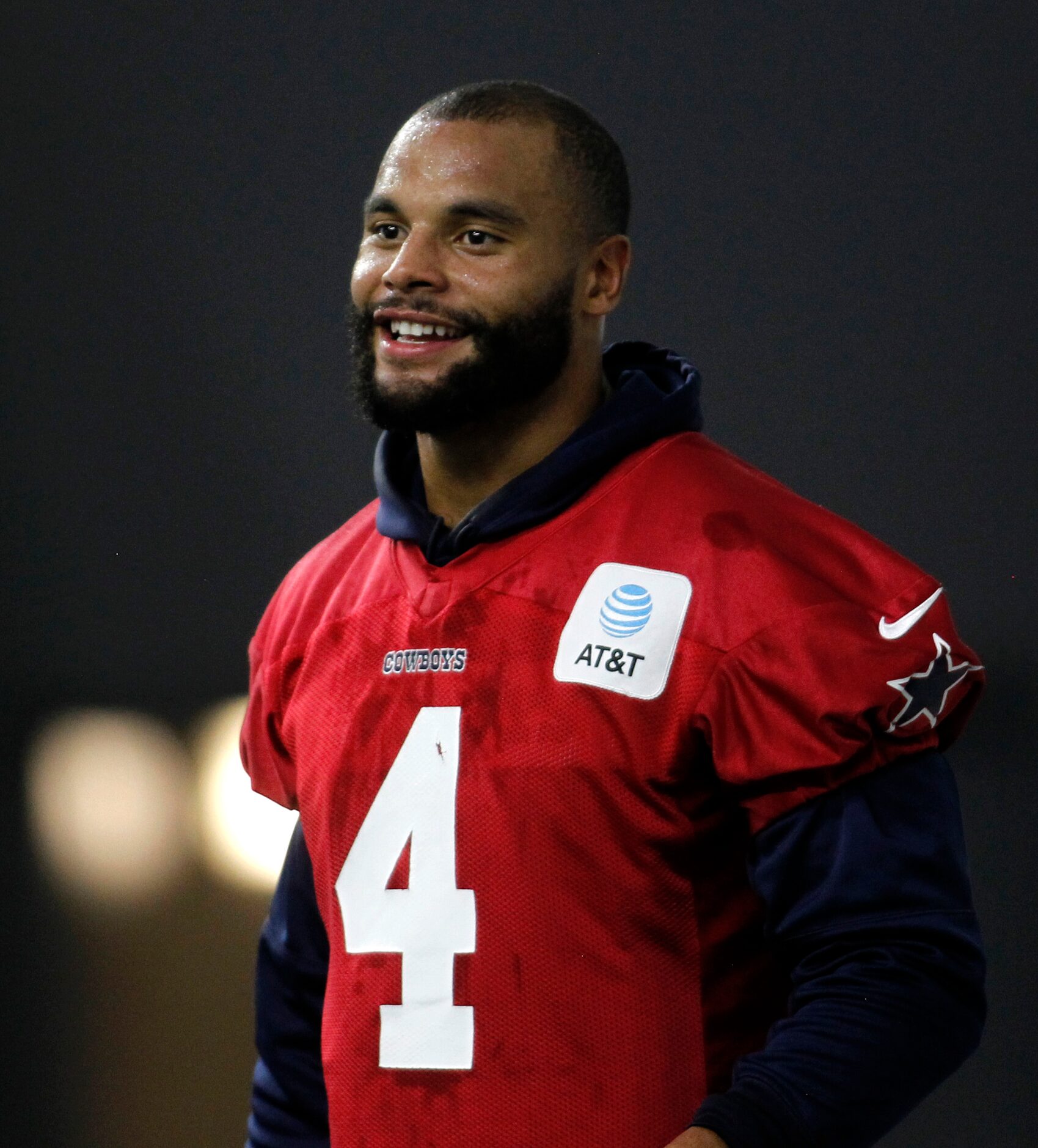 Dallas Cowboys quarterback Dal Prescott (4) photographed during a team practice session. The...