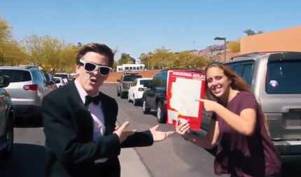 An image from the Arcadia High student's video "prom-posal."
