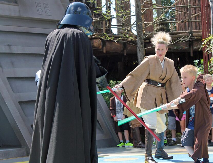 
BARRETT GIBBINS, as a Padawan, was able to subdue Darth Vader.
