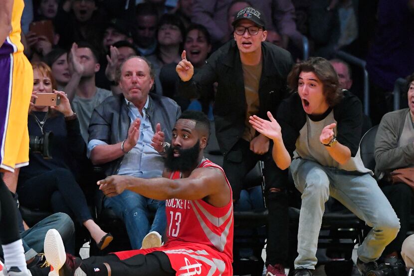 The Mavericks would like to see Houston's James Harden take a seat more often in the home...