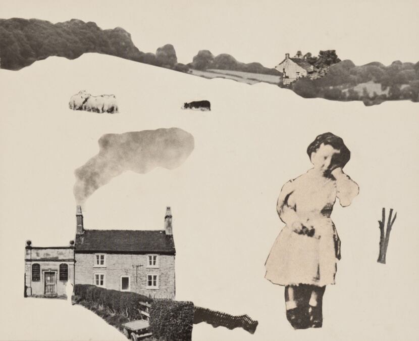 Roger Winter England #12: Landscape with Dreaming Child, 1974, photo montage