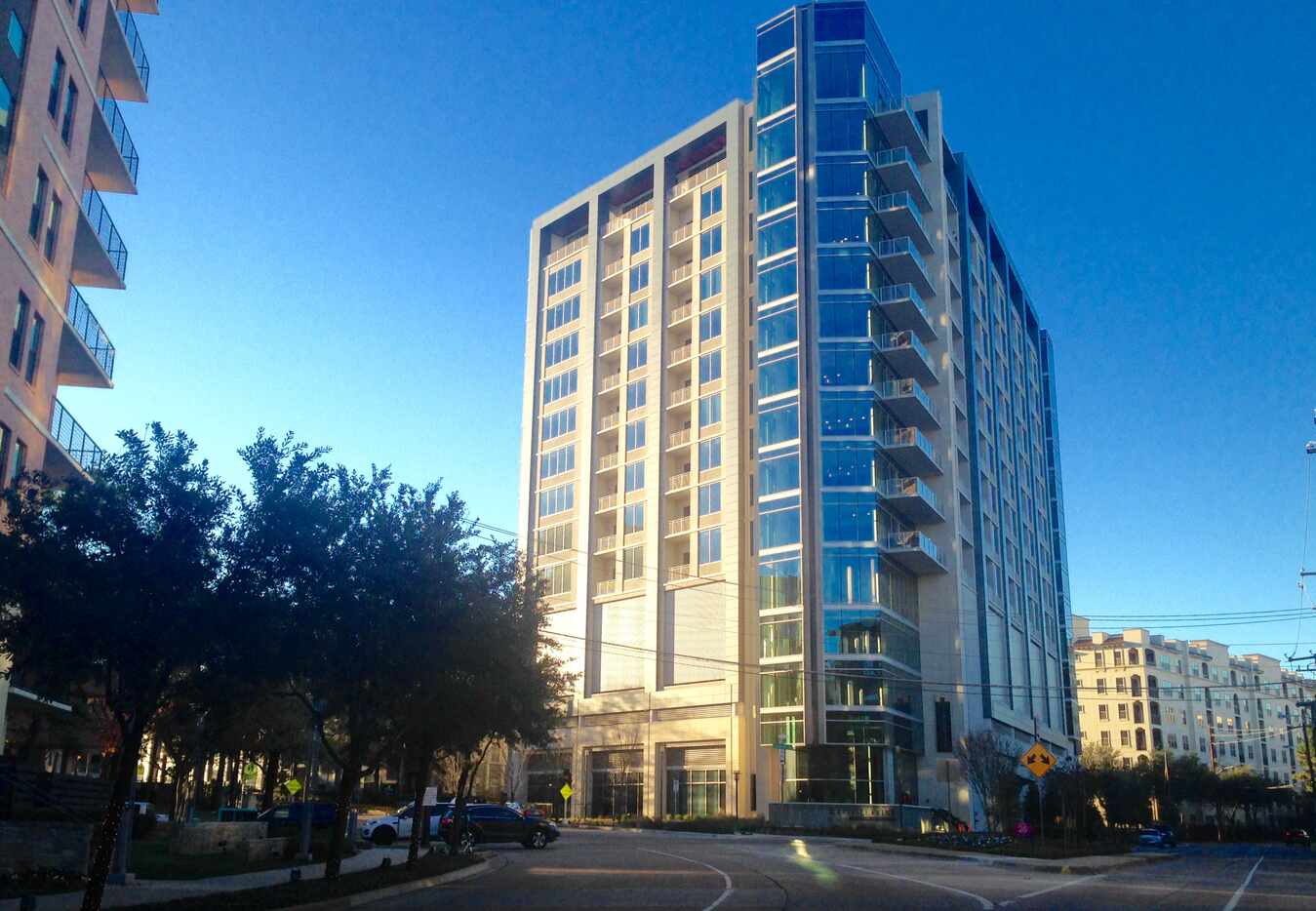 Trammell Crow Residential just finished a 15-story apartment tower on Carlisle Street in...