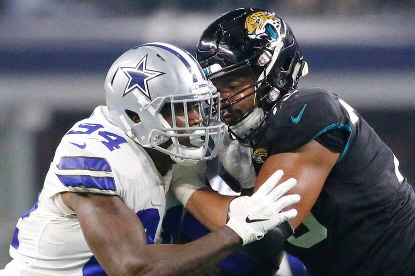FILE - Cowboys defensive end Randy Gregory (94) is pictured during the Jacksonville Jaguars...
