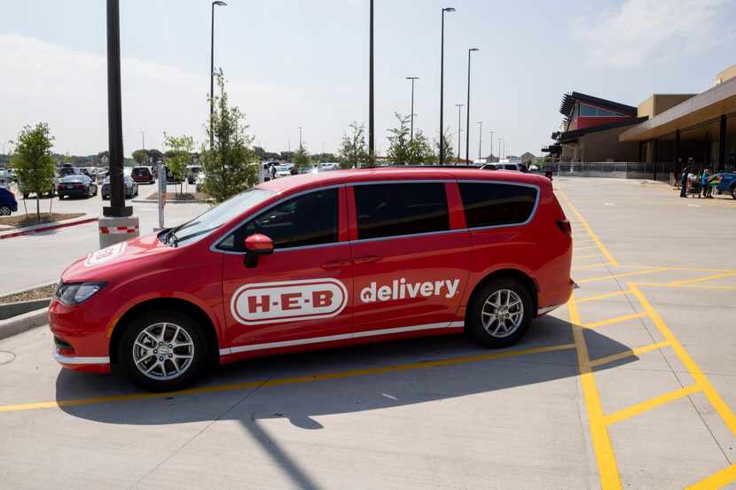 Refrigerated H-E-B delivery vans will be used to deliver goods  from the e-commerce...