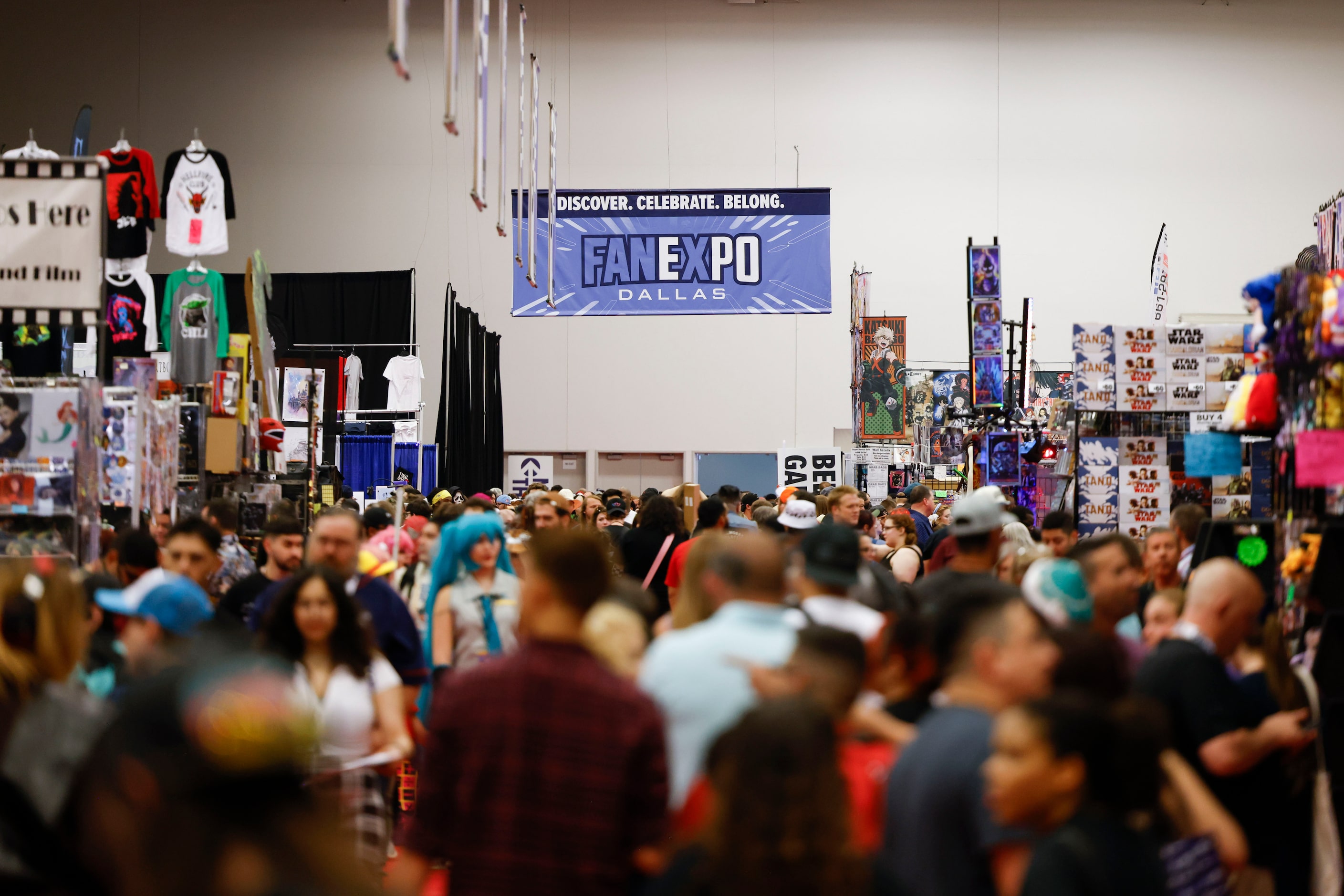 People gather during Fan Expo Dallas on Friday, June 9, 2023, at Kay Bailey Hutchison...