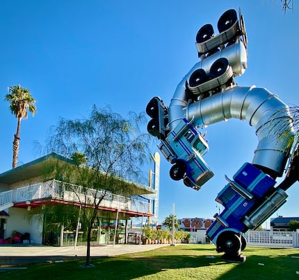 Artist Mike Ross' "Big Rig Jig," a 2007 sculpture that was featured at the Burning Man and...