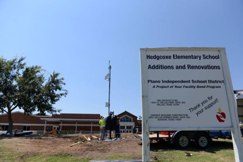 Construction is underway at Hedgcoxe Elementary School in Plano.