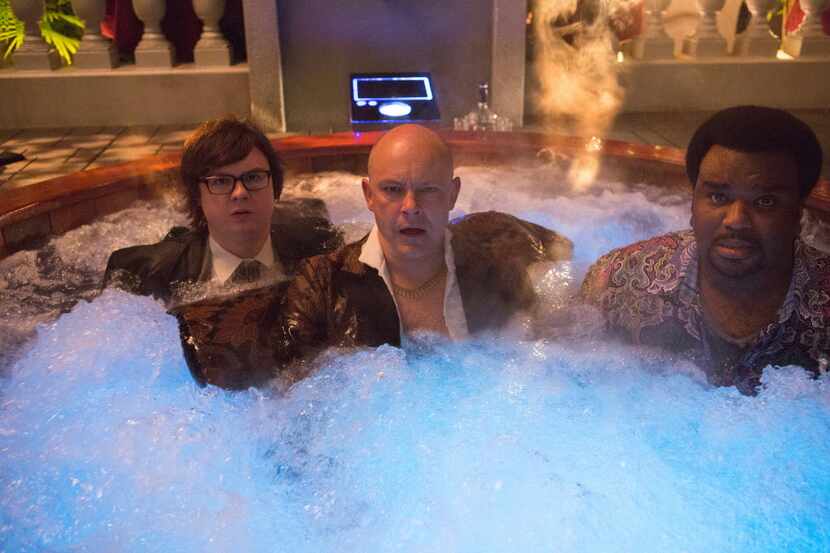 Clark Duke as Jacob, Rob Corddry as Lou, and Craig Robinson as Nick in "Hot Tub TimeMachine...