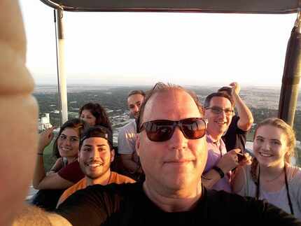 Skip Nichols posted this photo from a hot air balloon ride in Houston to his Facebook page...