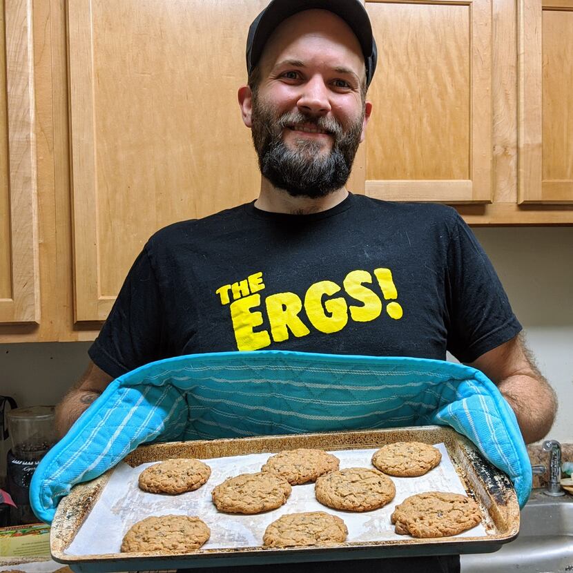 John Flynn of Baltimore made cookies for the new Facebook group "The Great COVID Bake-Off"