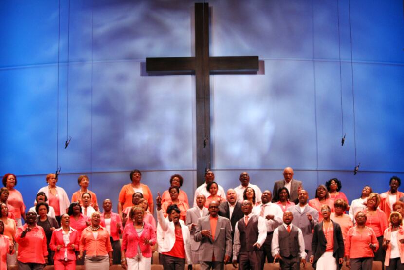 The choir filled the new sanctuary with song on Sunday morning.