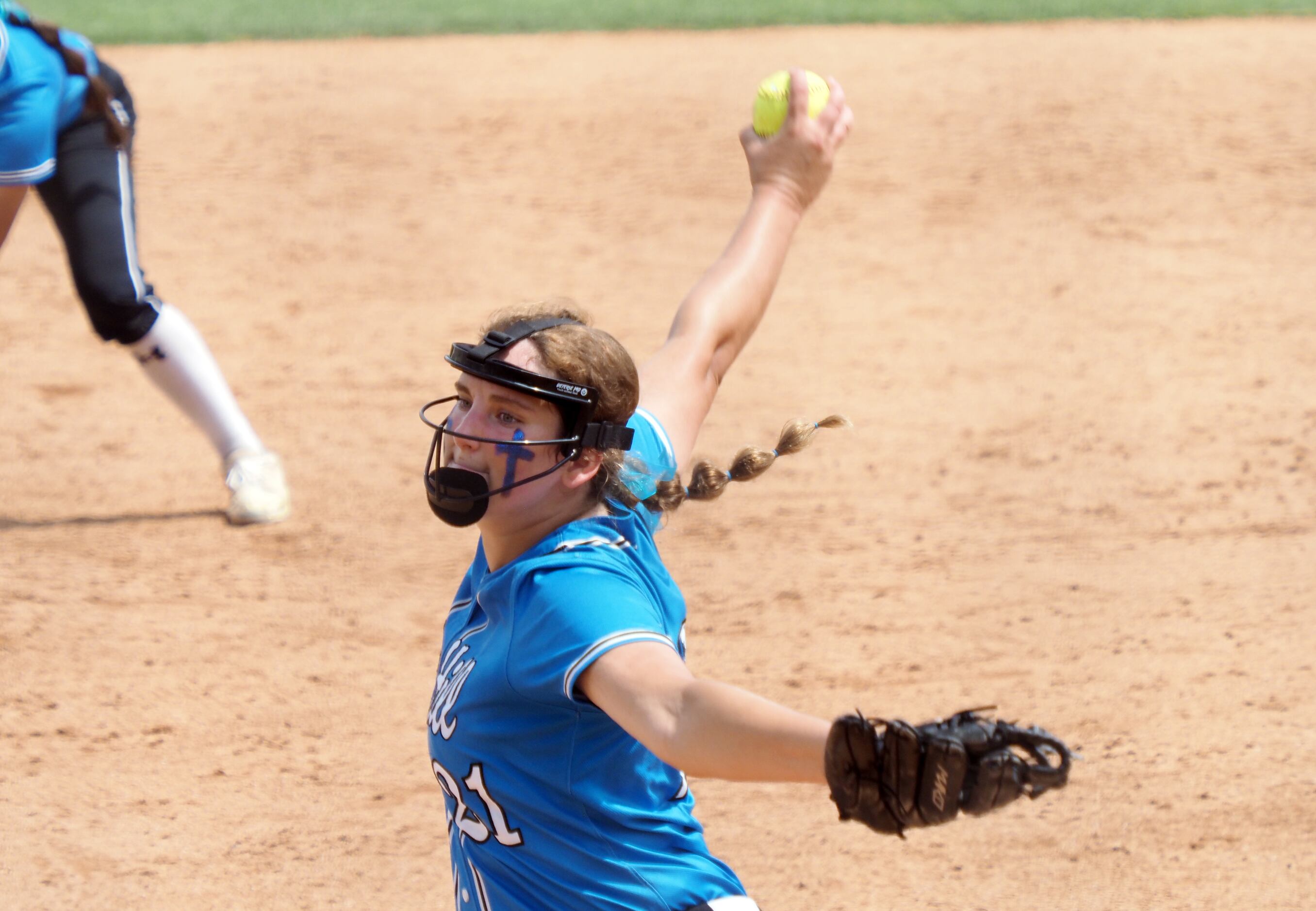 Prosper Rock Hill pitcher Taylor Hagen pitches against Montgomery Lake Creek in the Class 5A...
