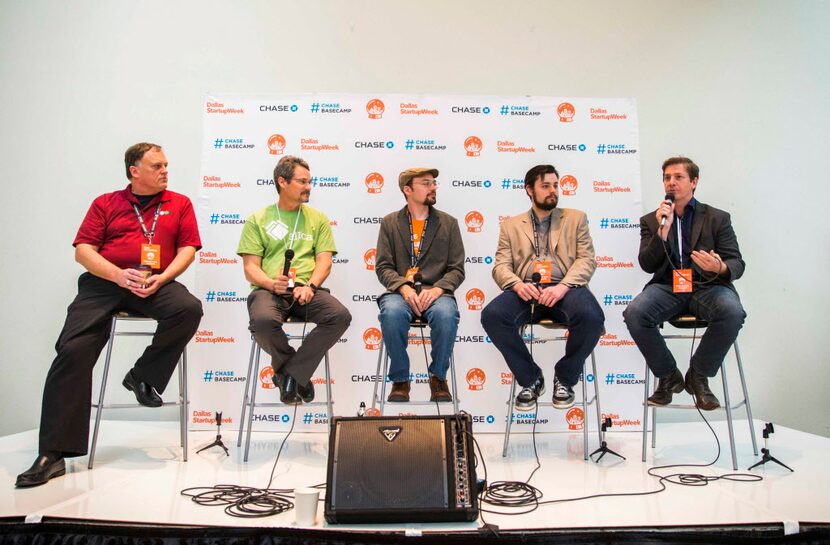 (From left) Dan Kardell of GeoWhiz, Daniel Cocanougher of AllCal, moderator Kevin...