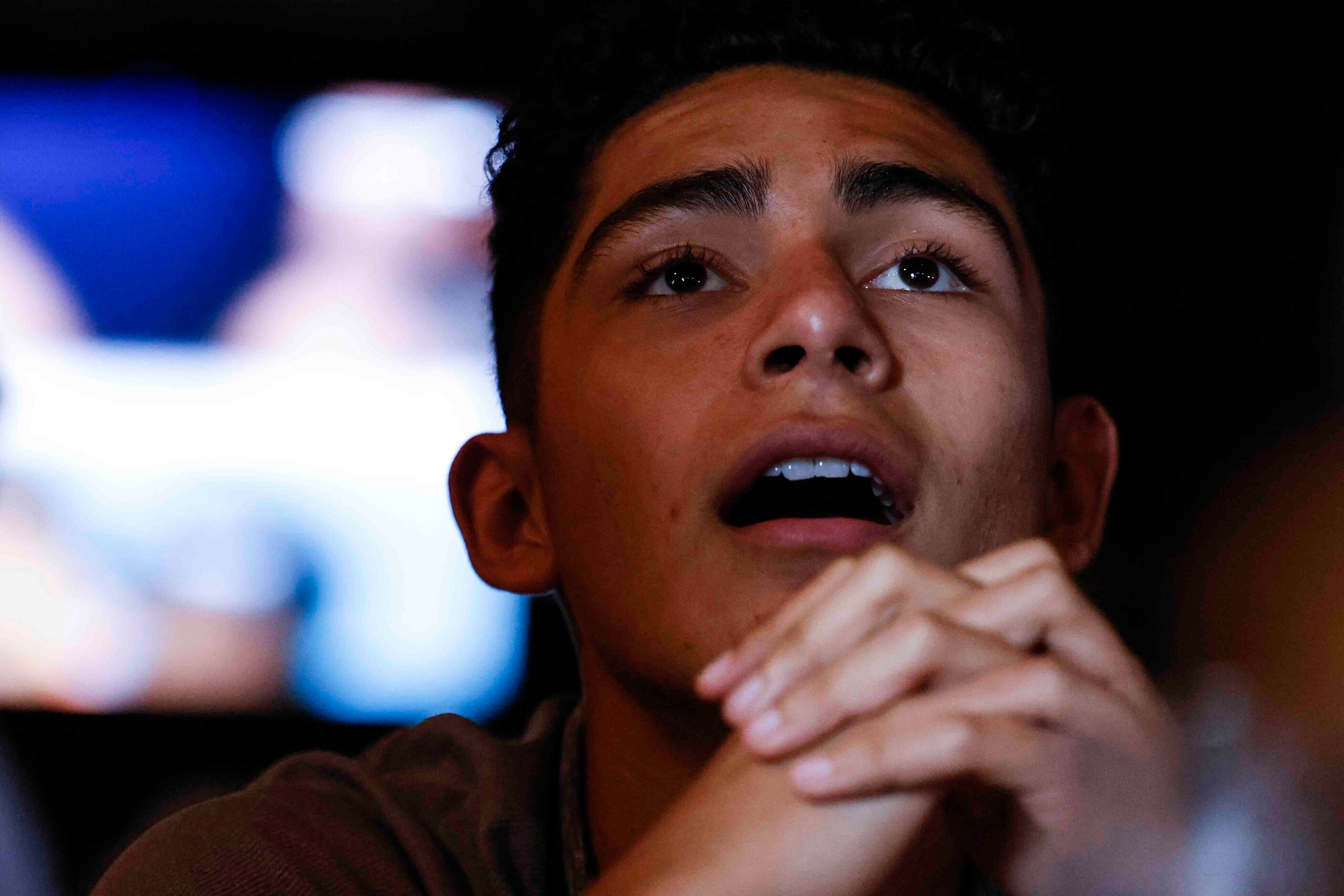 Jesse Martinez, of Dallas, reacts during a soccer game between USA and England at a World...