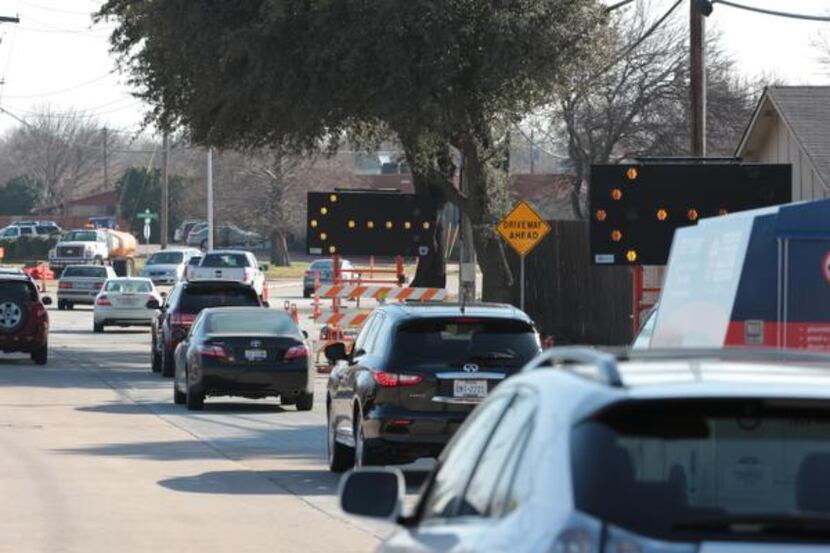 This file photo shows traffic at Alma Drive between Parker Road and Spring Creek Parkway in...
