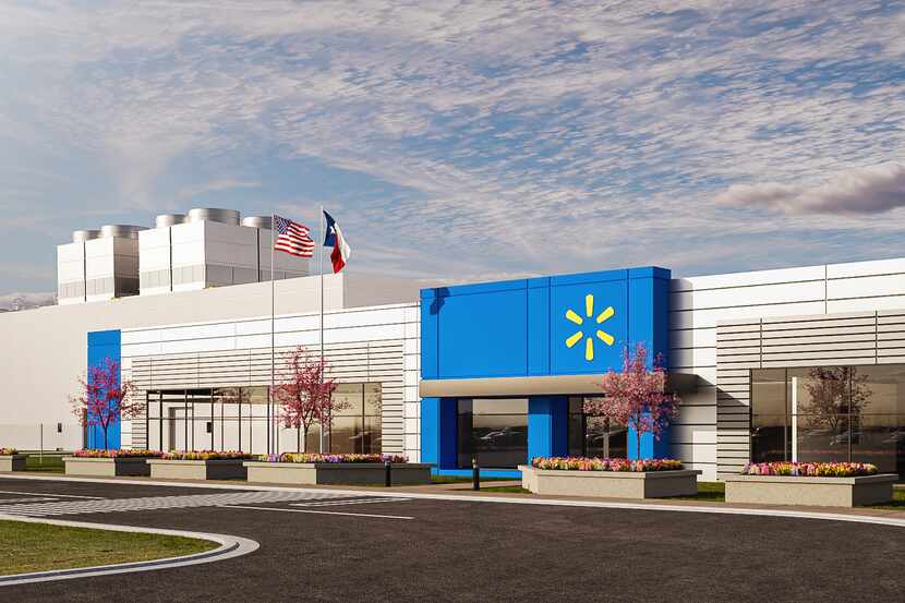 Rendering de cómo se verá la planta de lácteos de Walmart en Robinson, Texas, que planea...