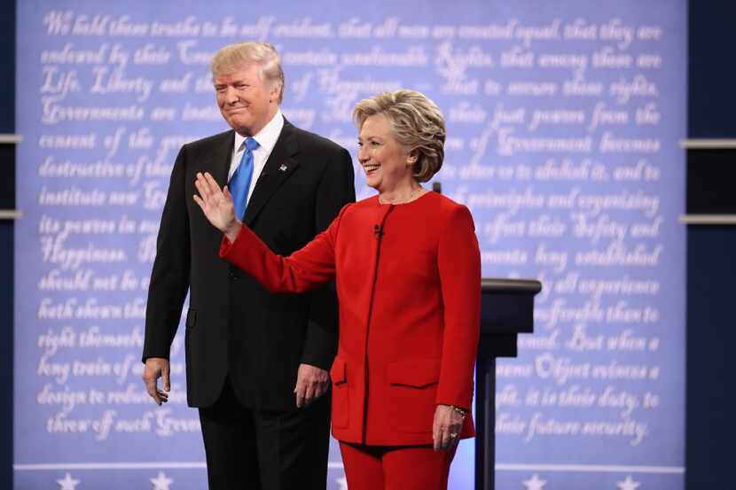 Donald Trump and Hillary Clinton at the debate.