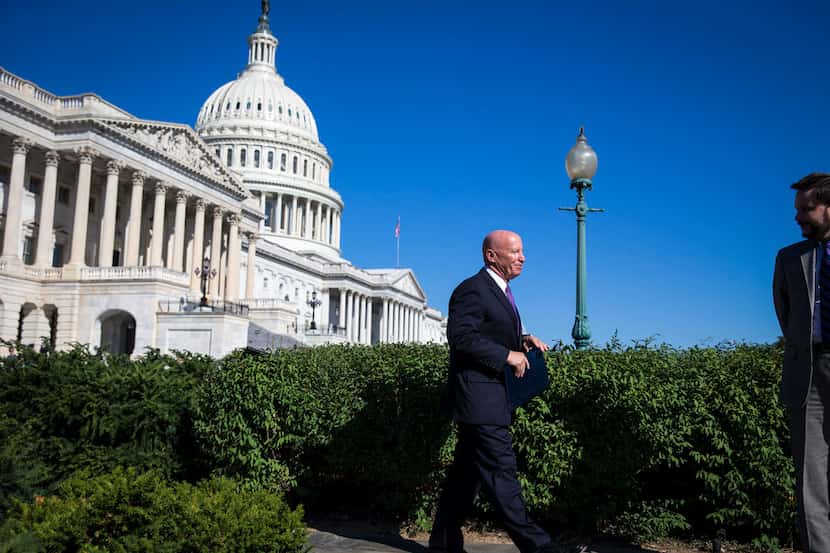 Rep. Kevin Brady (R-Texas), chairman of the House Ways and Means committee, heads to a news...