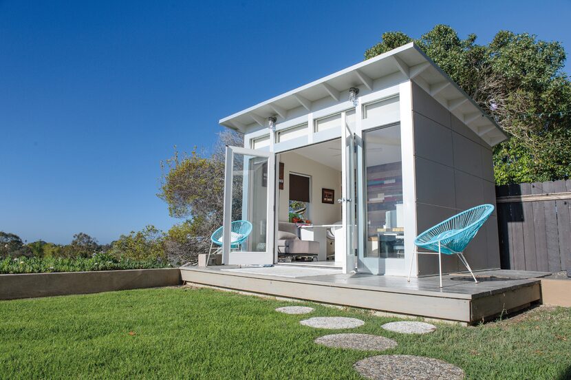 Her backyard shed in the Neiman Marcus 2018 Christmas Book.