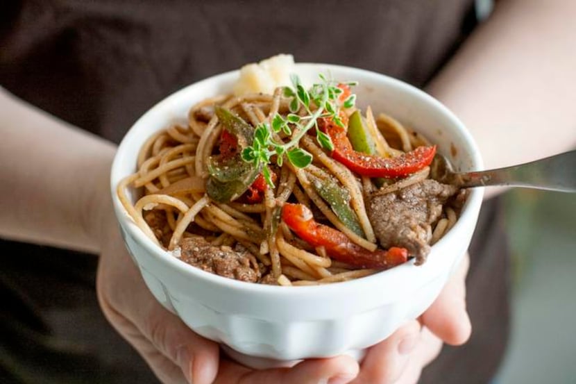 
Put comfort in a bowl with Steak and Cheese Pasta.
