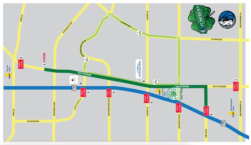 Recorrido del 2023 Dallas Mavs St. Patrick's Parade & Festival.